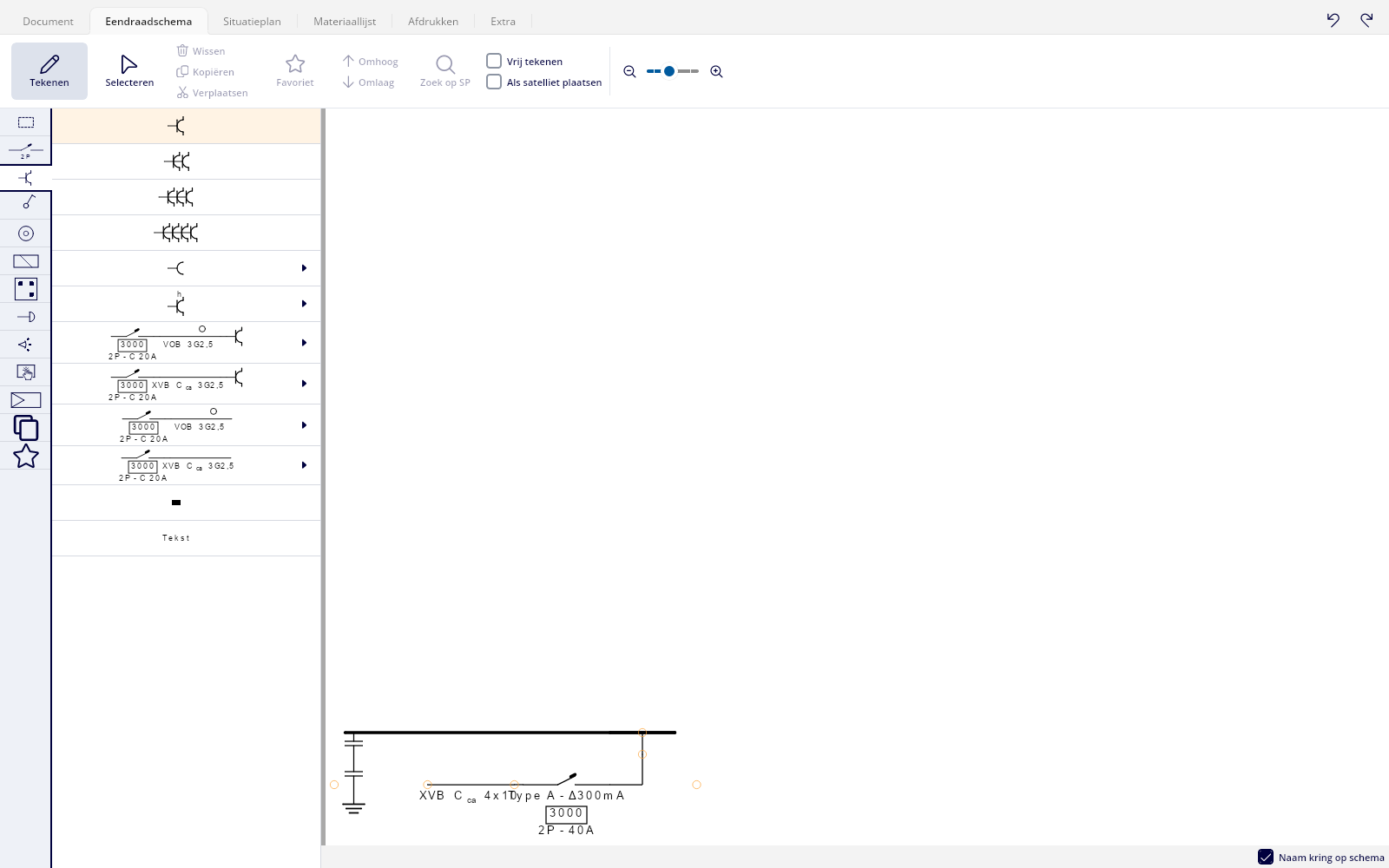 Trikker 2.0, met het eendraadschema open.